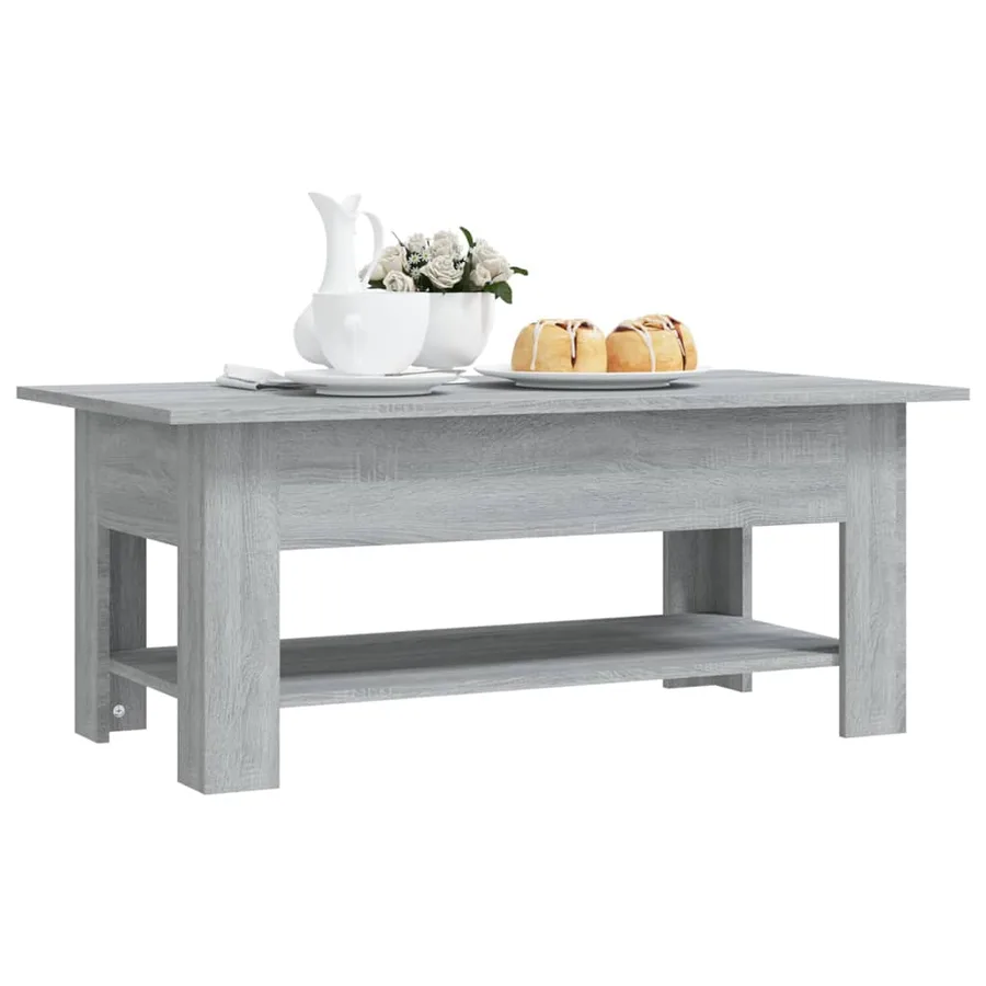 Table basse sonoma gris 102x55x42 cm bois d'ingénierie - 6