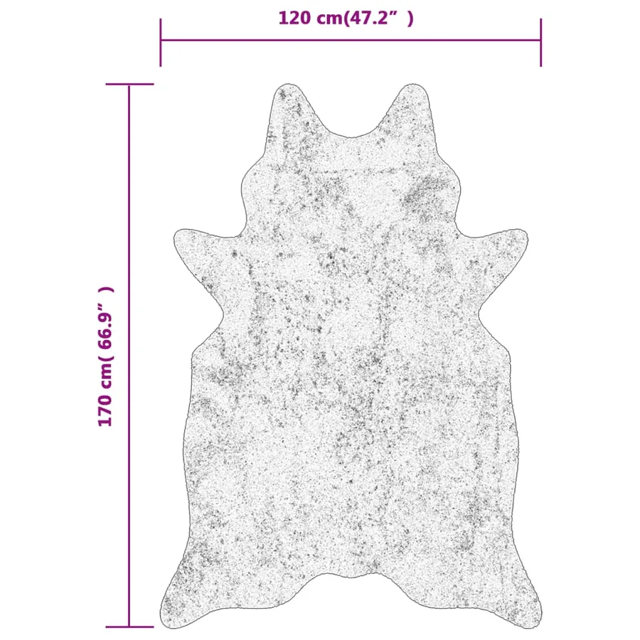 Tapis noir et blanc 120x170 cm motif zèbre lavable - 8