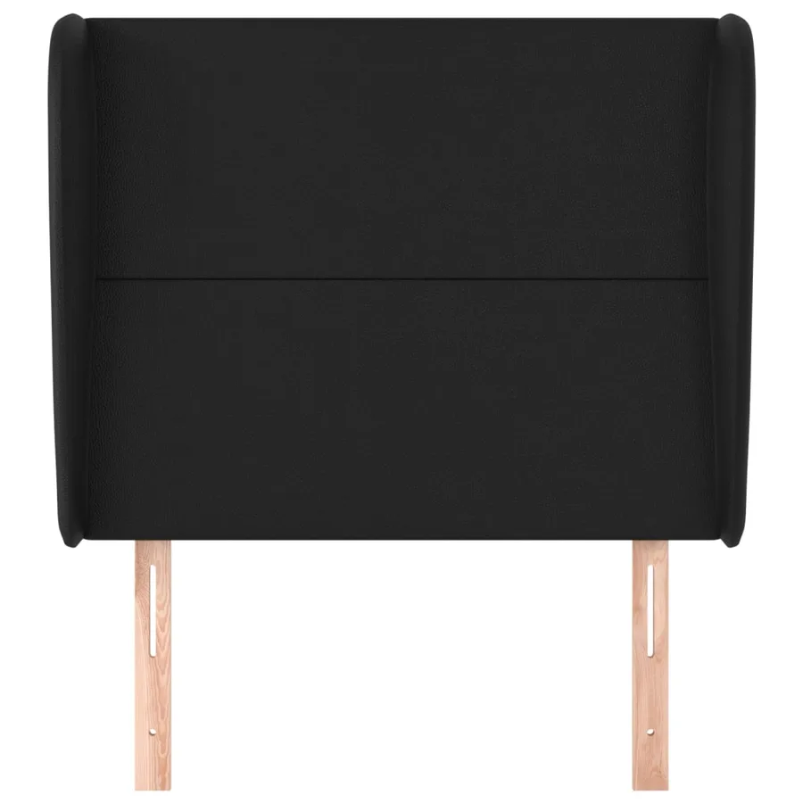 Tête de lit avec oreilles Noir 103x23x118/128 cm Similicuir - 3