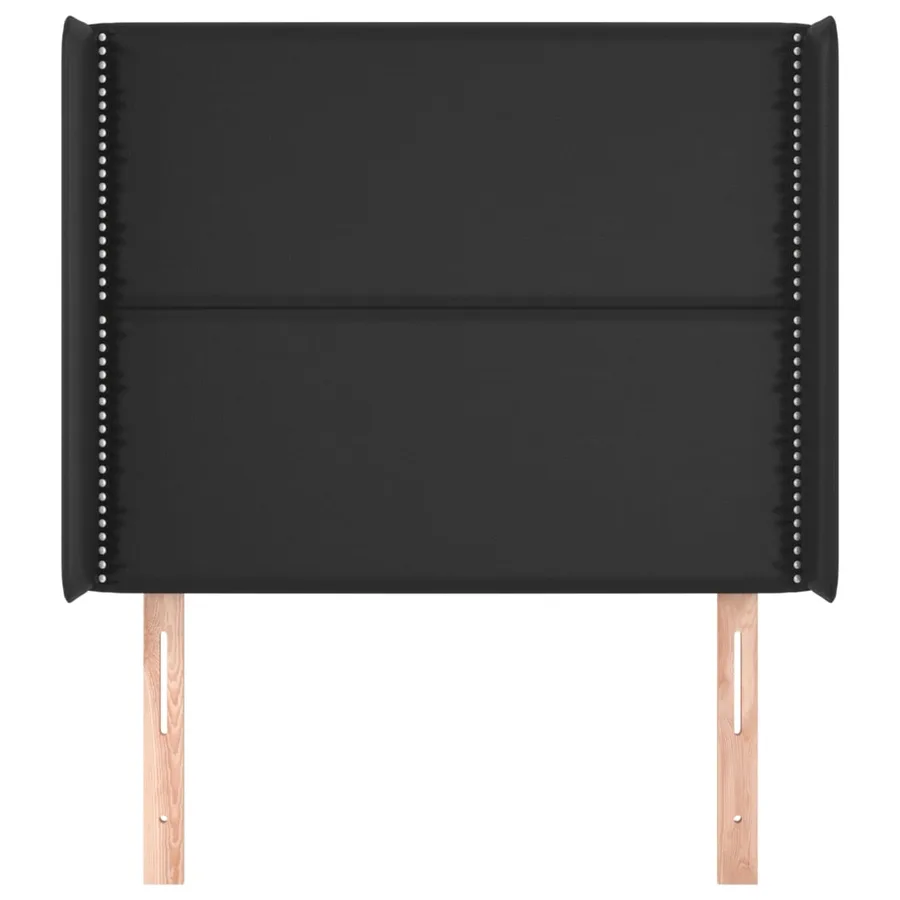 Tête de lit avec oreilles Noir 103x16x118/128 cm Similicuir - 3