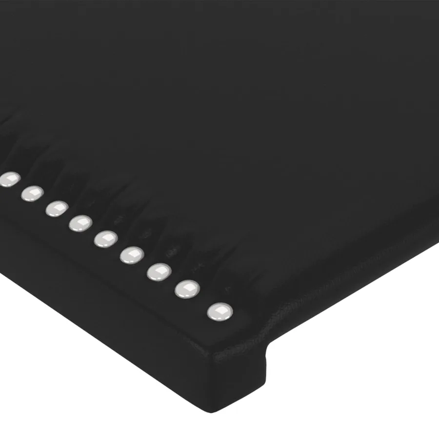 Tête de lit avec oreilles Noir 103x16x118/128 cm Similicuir - 5