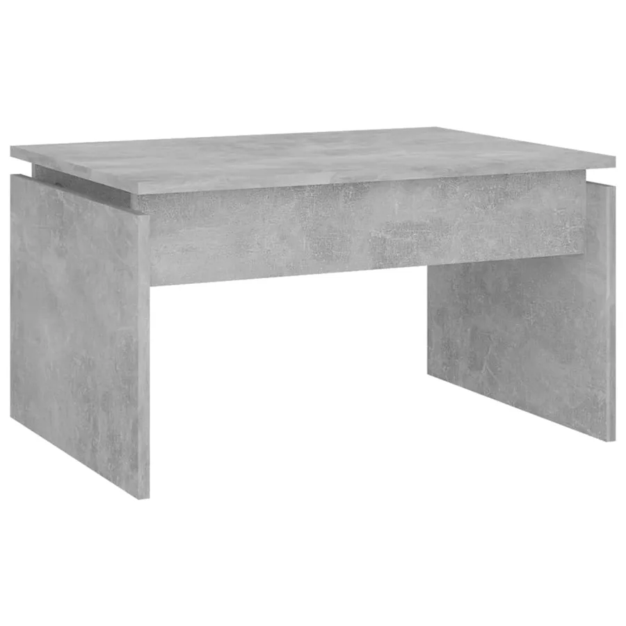 Table basse gris béton 68x50x38 cm bois d'ingénierie - 2