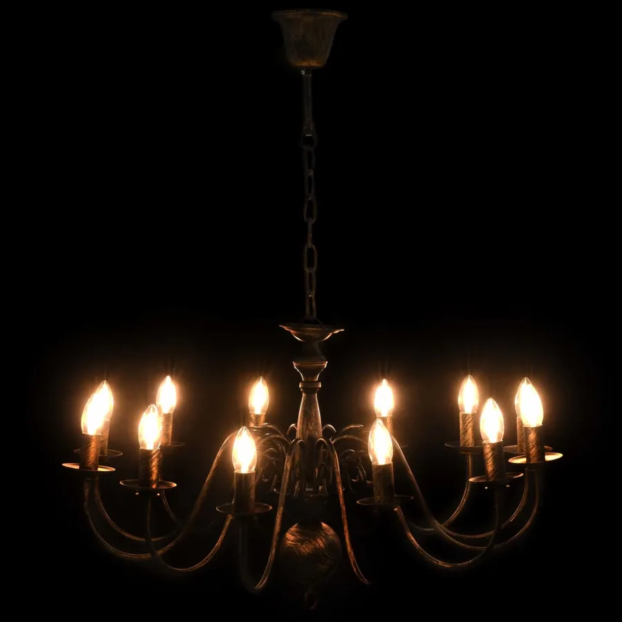 Lustre Noir antique 12 ampoules E14 - 5