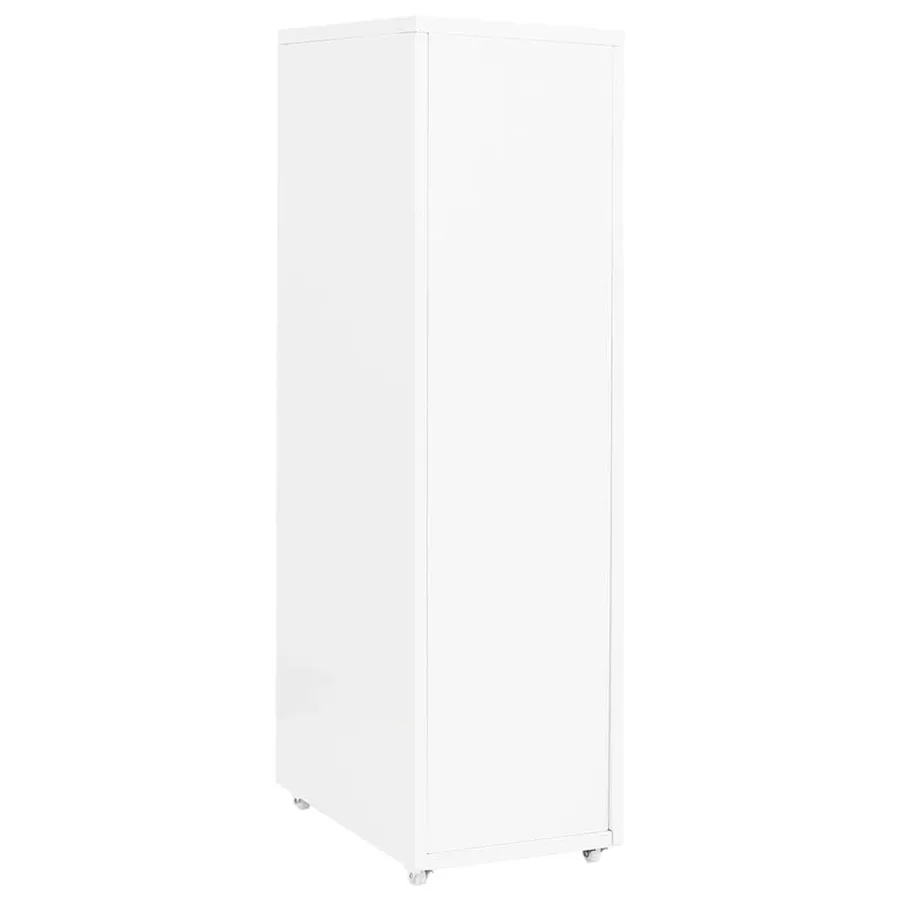 Classeur mobile Blanc 28x41x109 cm Métal - 4