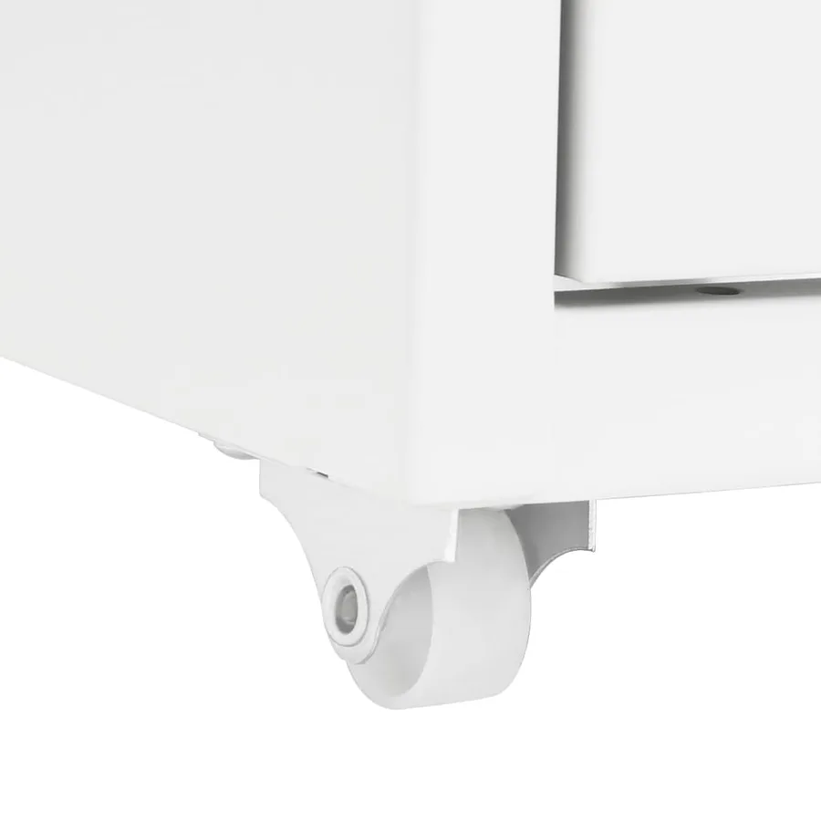 Classeur mobile Blanc 28x41x109 cm Métal - 7