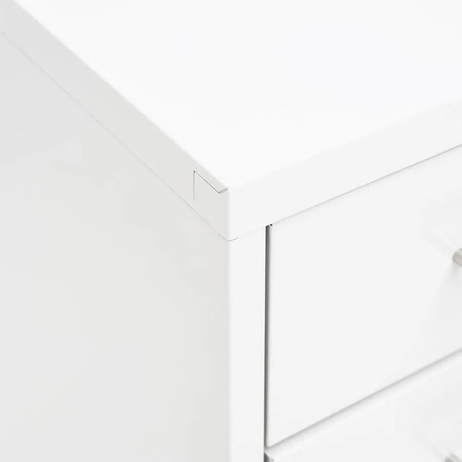 Classeur mobile Blanc 28x41x109 cm Métal - 8