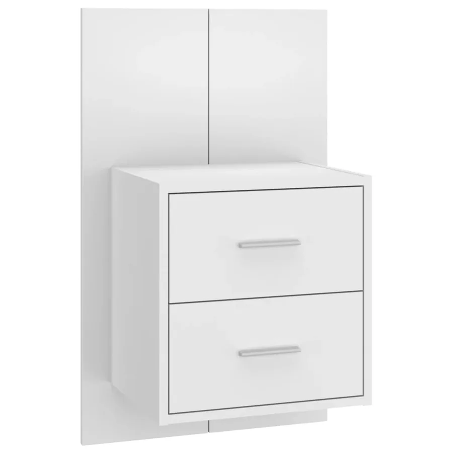 Tables de chevet murales 2 pcs Blanc - 4