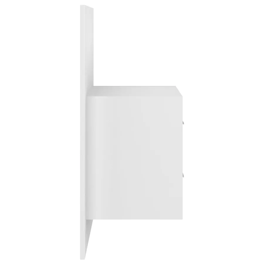 Tables de chevet murales 2 pcs Blanc - 6
