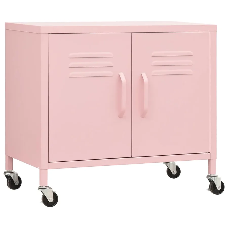 Armoire de rangement Rose 60x35x56 cm Acier - 2