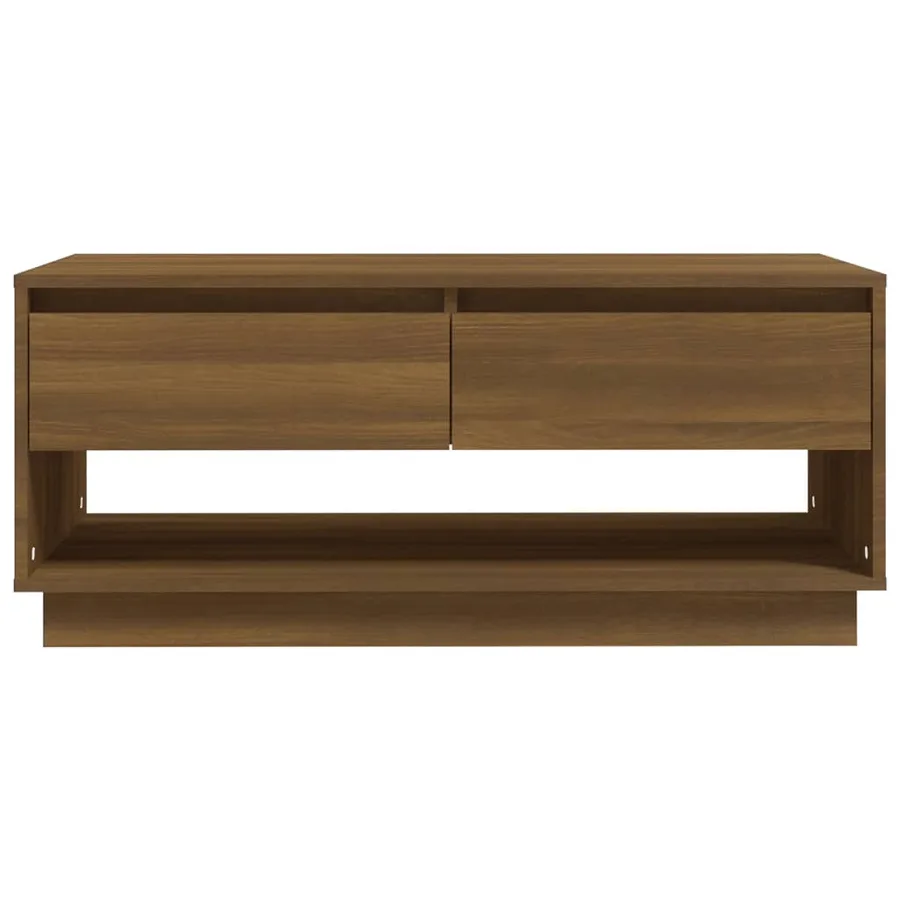 Table basse Chêne marron 102,5x55x44 cm Bois d'ingénierie - 4