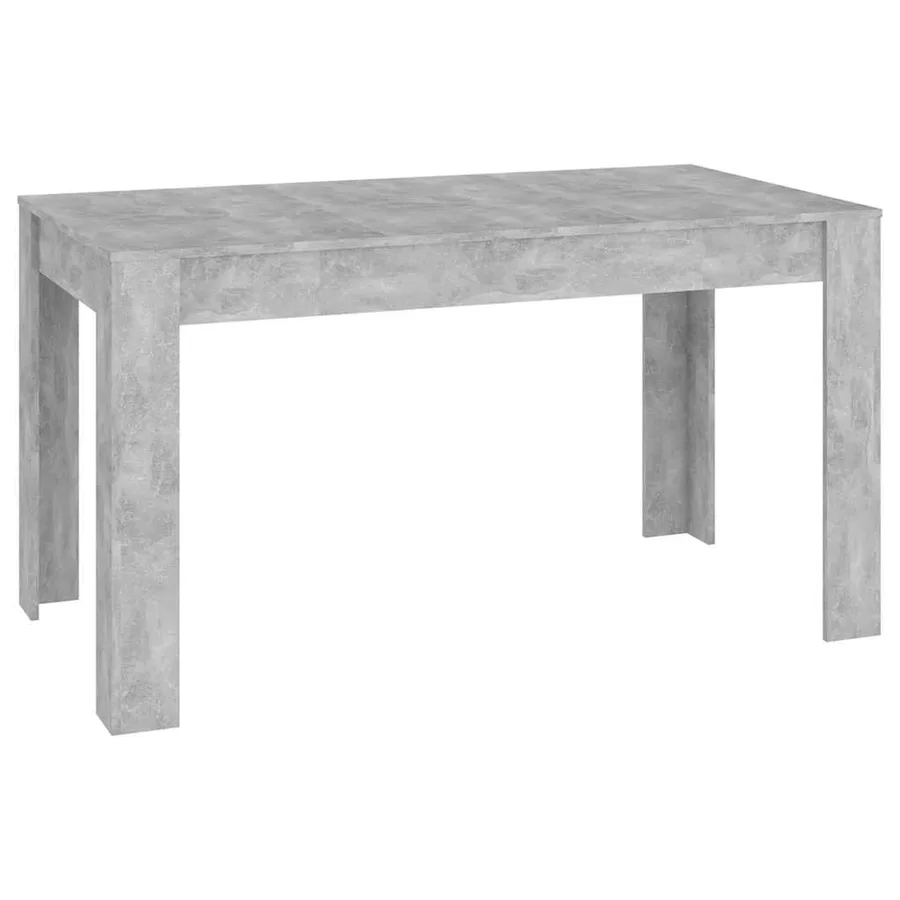 Table de salle à manger Gris béton 140x74,5x76 cm Aggloméré - 2
