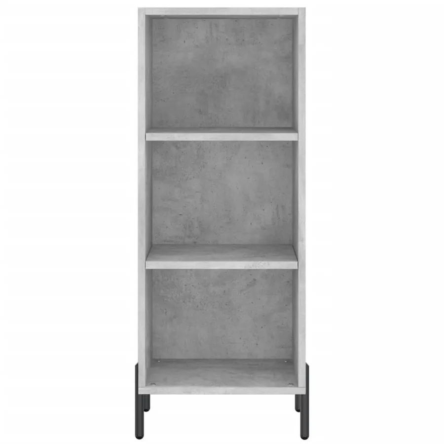 Buffet haut Gris béton 34,5x34x180 cm Bois d'ingénierie - 6