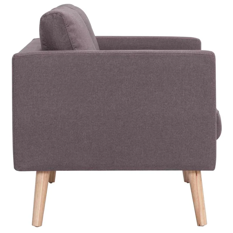 Canapé à 3 places tissu taupe - 5