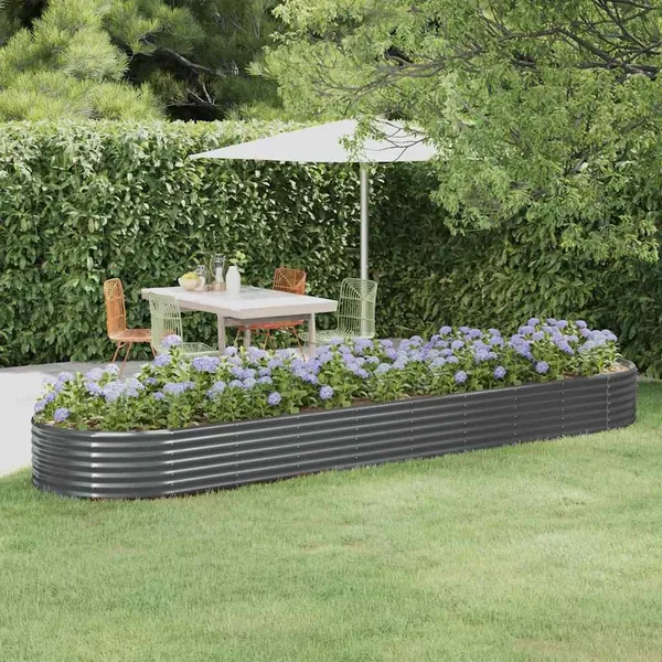 Lit surélevé de jardin Acier galvanisé Anthracite