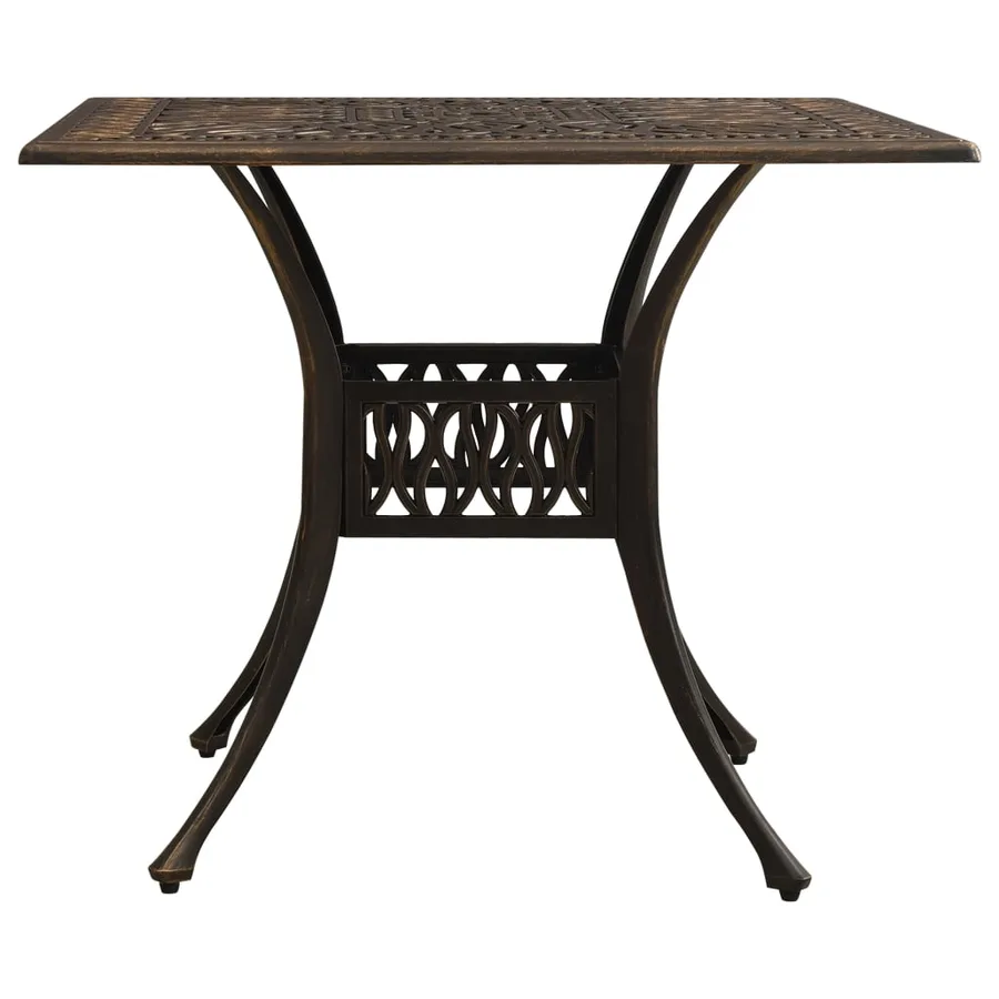 Table de jardin Bronze 90x90x73 cm Aluminium coulé - 2