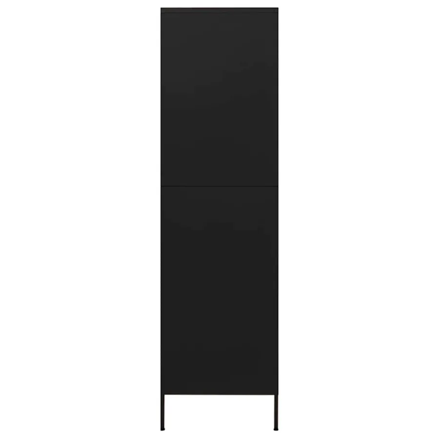 Garde-robe Noir 90x50x180 cm Acier - 4