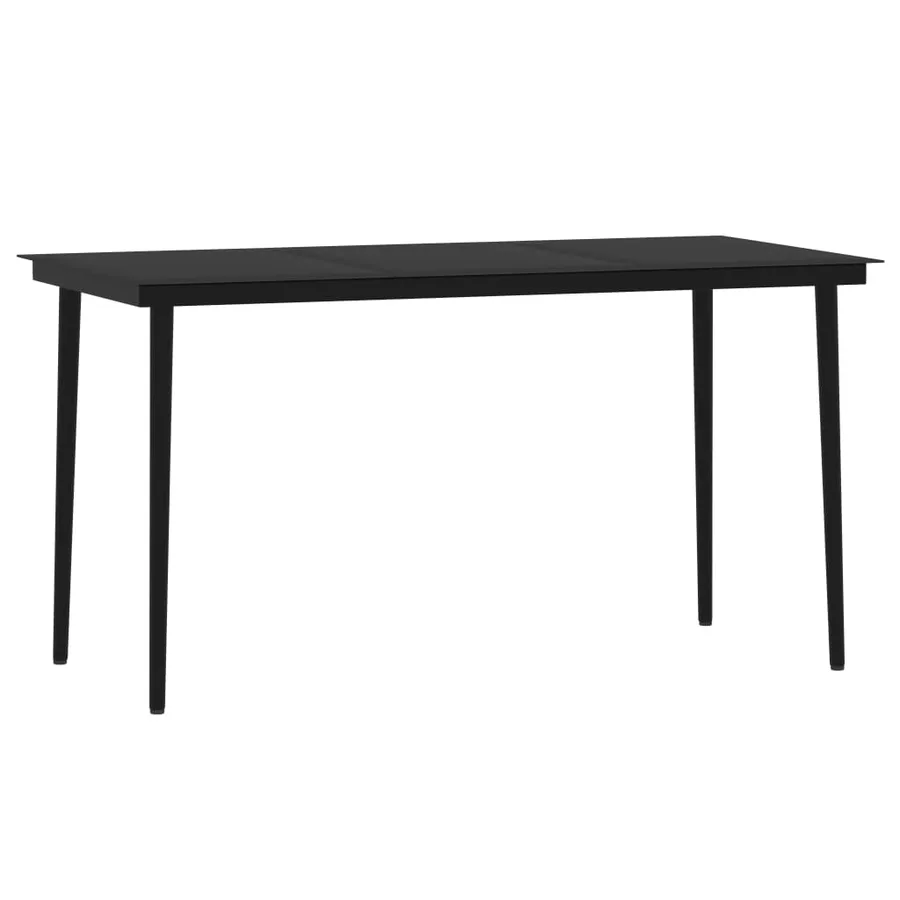 Ensemble à manger de jardin 5 pcs Noir - 5