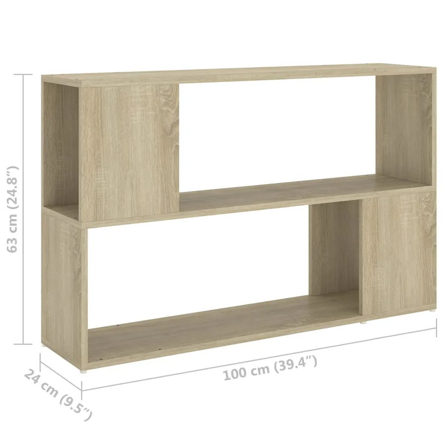 Bibliothèque Chêne Sonoma 100x24x63 cm Bois d'ingénierie - 7