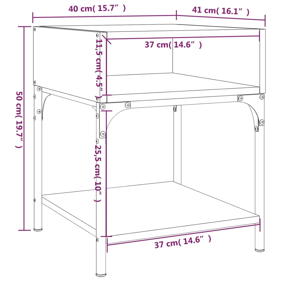 Tables de chevet 2 pcs chêne sonoma 40x41x50 cm bois ingénierie - 10