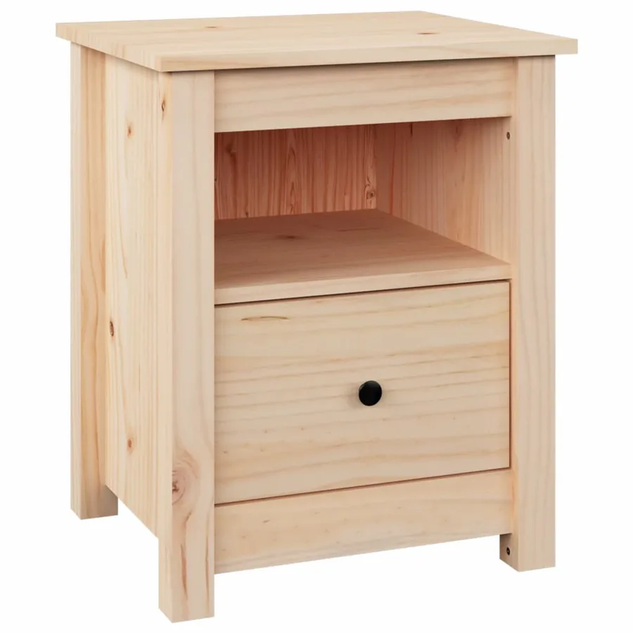 Tables de chevet 2 pcs 40x35x49 cm Bois de pin massif - 5