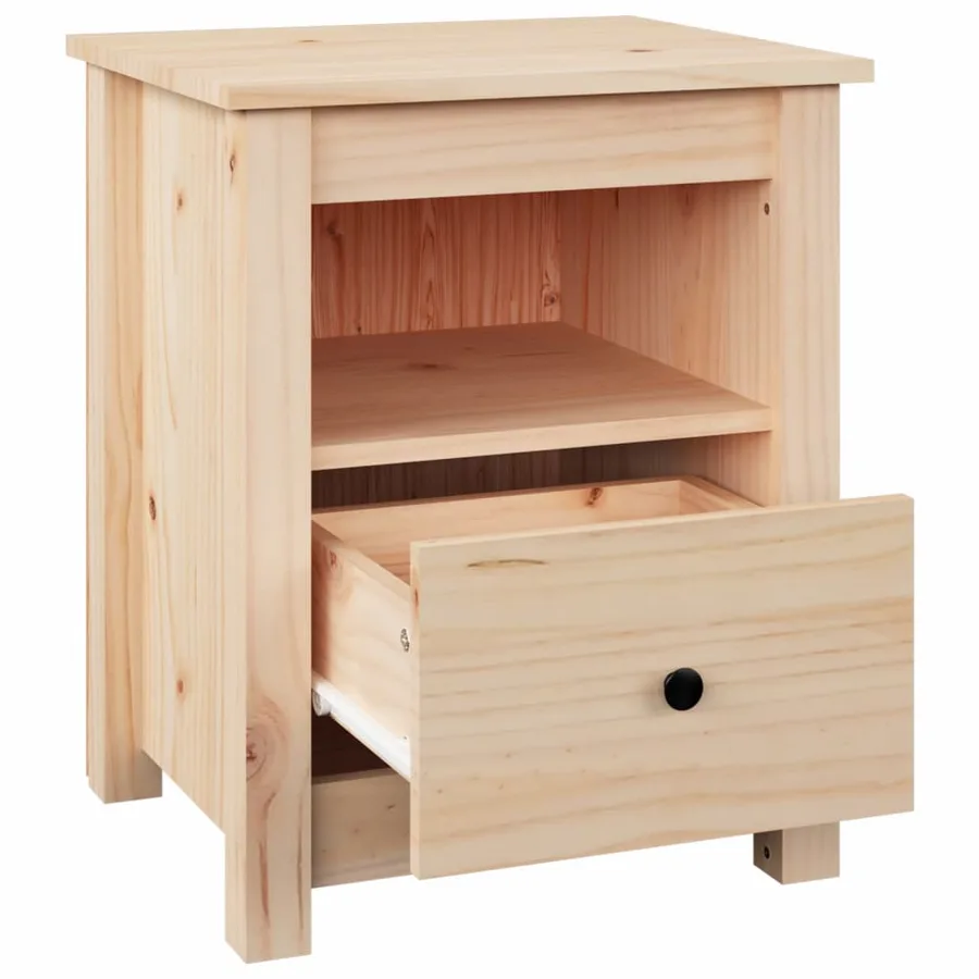 Tables de chevet 2 pcs 40x35x49 cm Bois de pin massif - 7