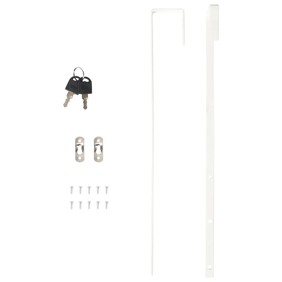 Armoire à bijoux avec miroir murale blanc 37,5x10x106 cm - 10