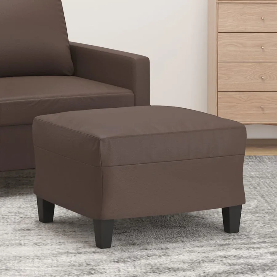 Repose-pied Marron 60x50x41 cm Similicuir