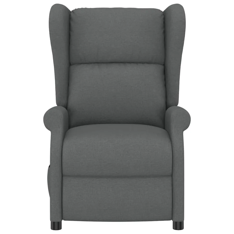 Fauteuil inclinable électrique à oreilles gris foncé tissu - 4