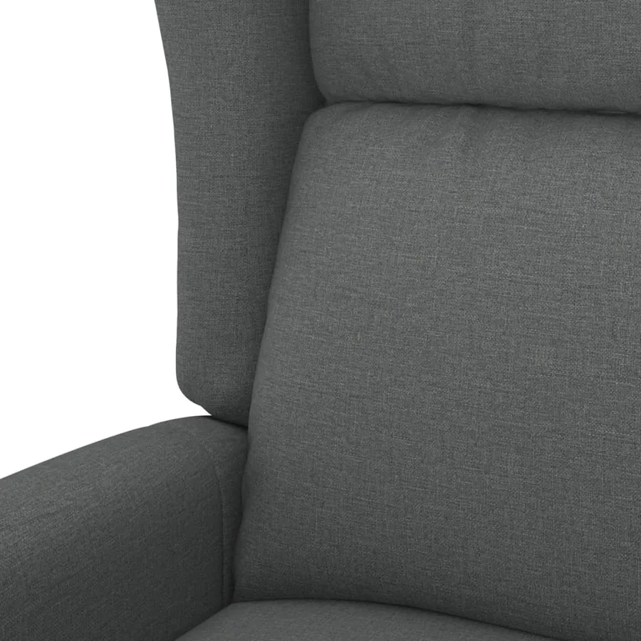 Fauteuil inclinable électrique à oreilles gris foncé tissu - 8