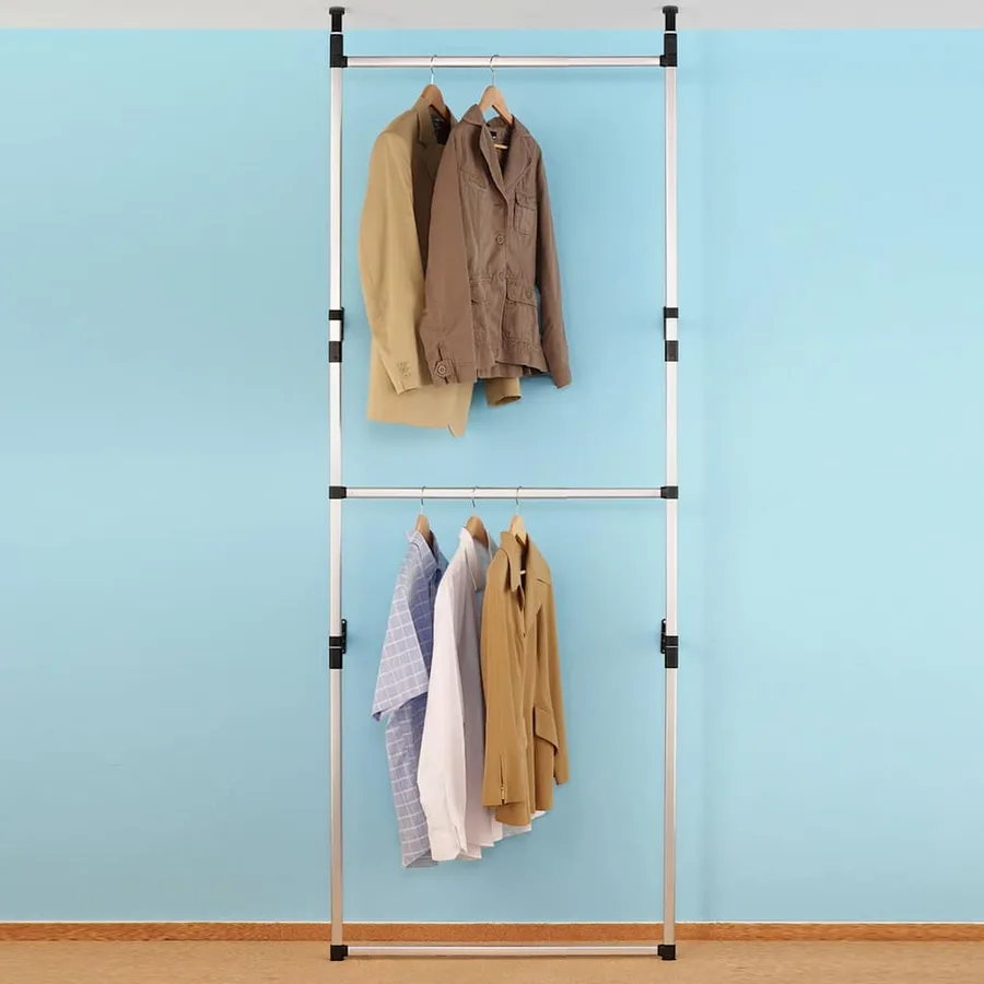 Système de garde-robe télescopique avec barres Aluminium - 5