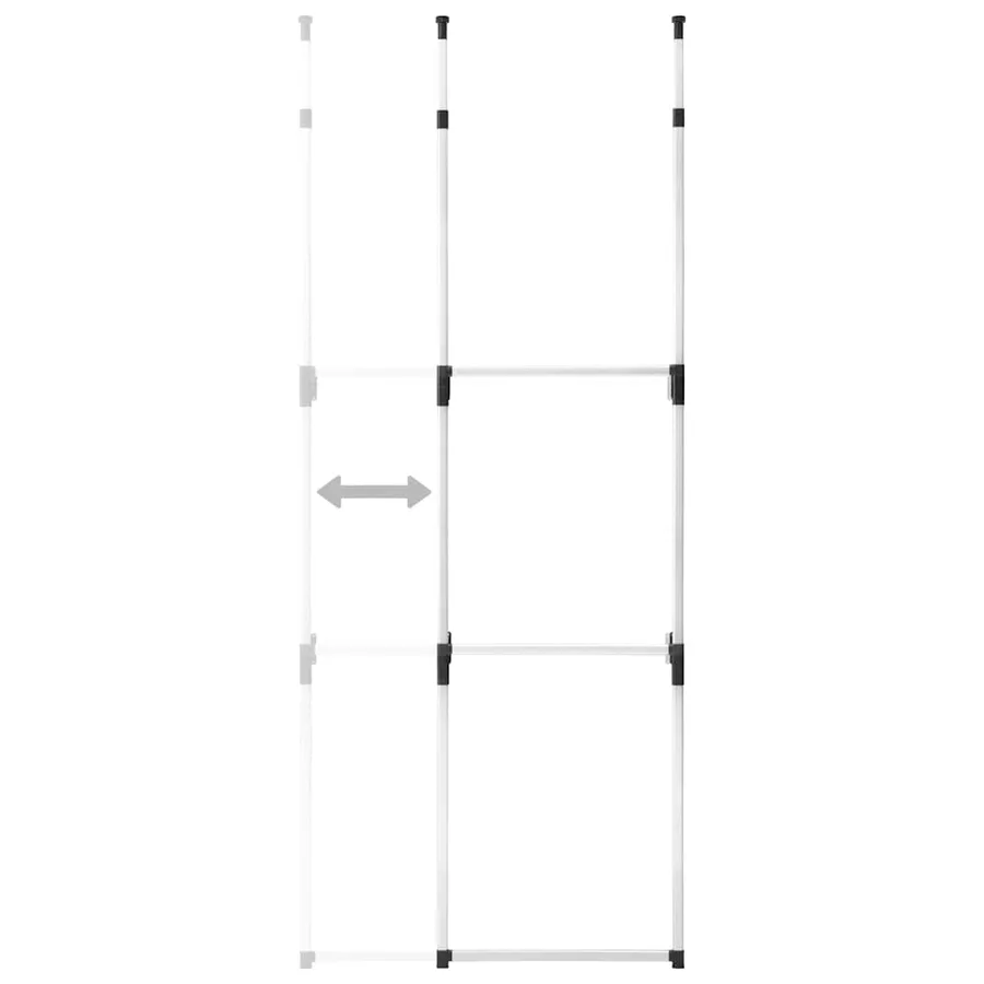 Système de garde-robe télescopique avec barres Aluminium - 6