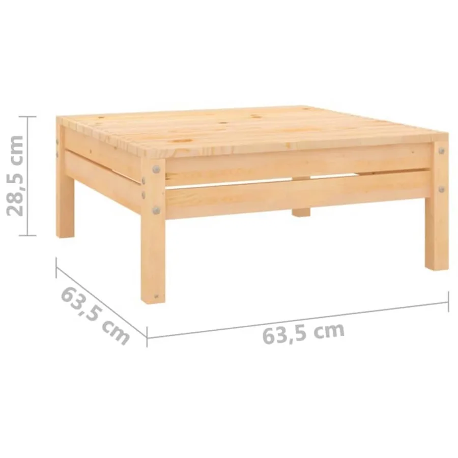 Salon de jardin 4 pcs Bois de pin massif - 14