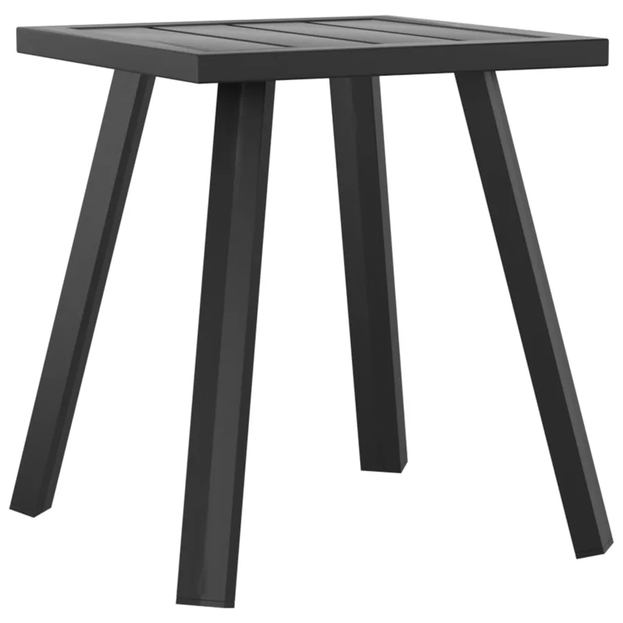 Table de jardin anthracite 34x34x38 cm acier - 2