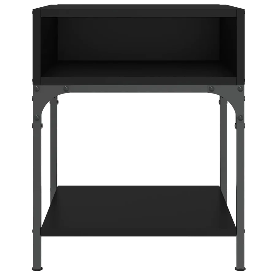 Tables de chevet 2 pcs noir 40x41x50 cm bois d’ingénierie - 5