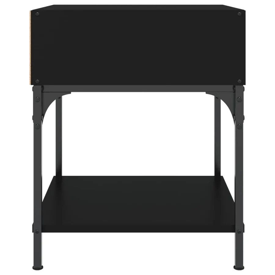 Tables de chevet 2 pcs noir 40x41x50 cm bois d’ingénierie - 6