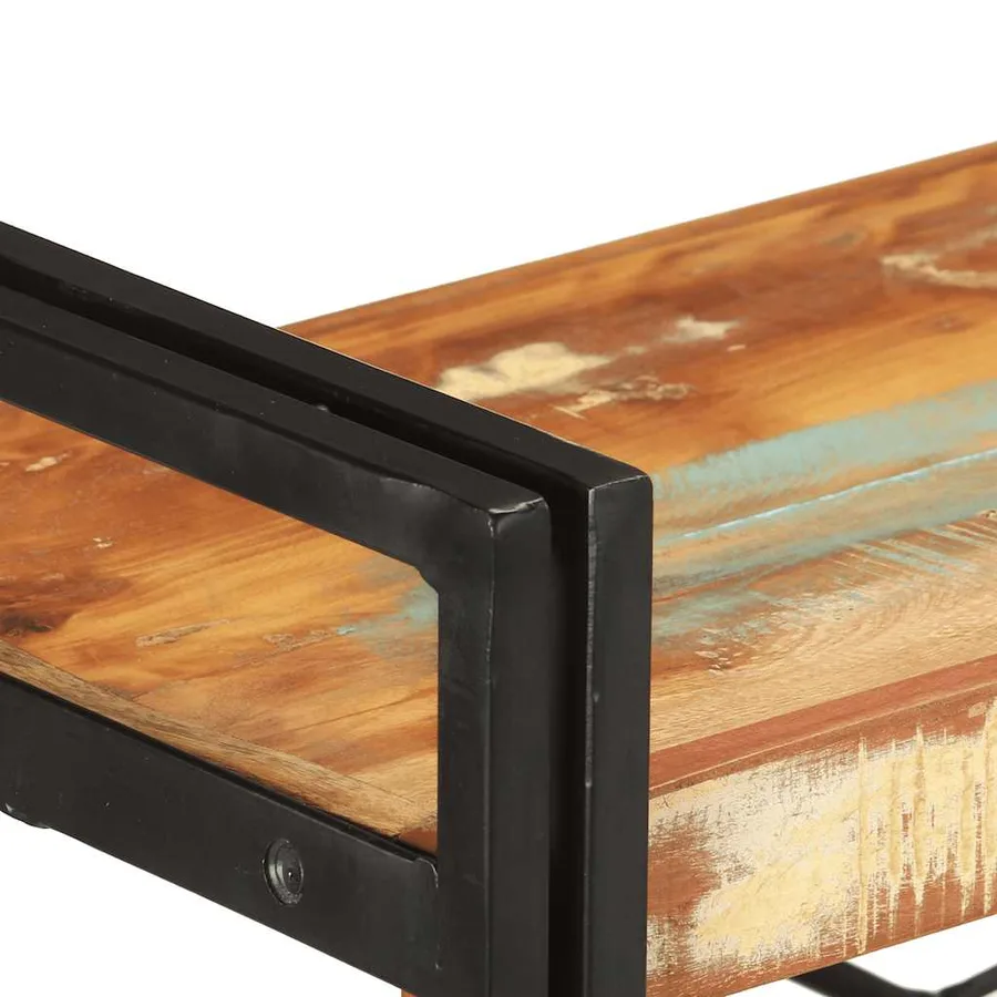 Bibliothèque 3 niveaux 140x30x80 cm Bois de récupération massif - 3
