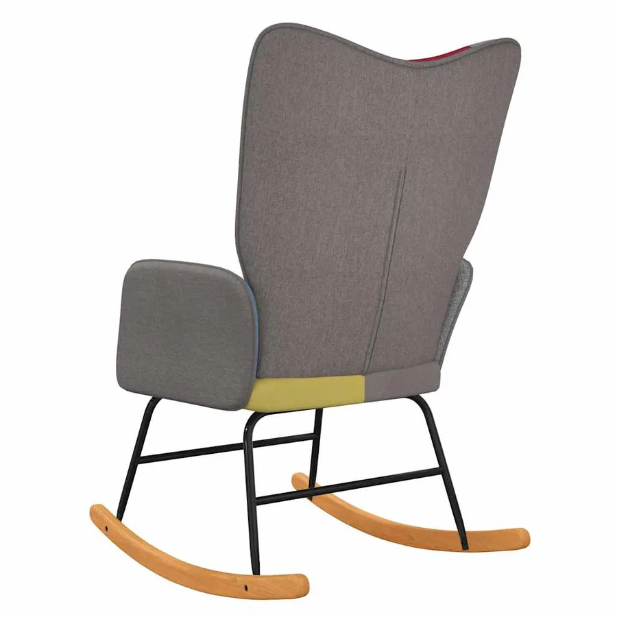 Chaise à bascule Patchwork Tissu - 5