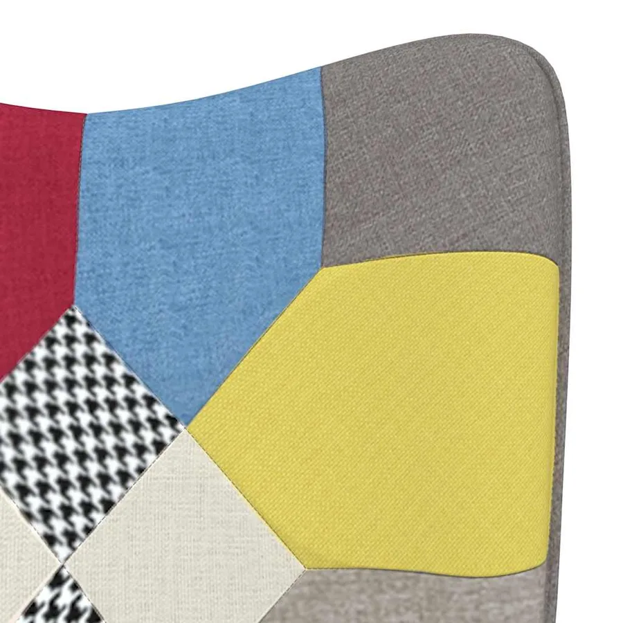 Chaise à bascule Patchwork Tissu - 6