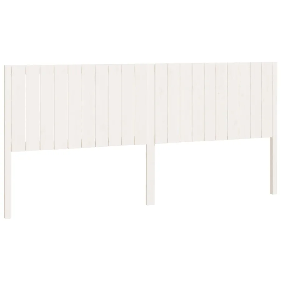 Tête de lit blanc 205,5x4x100 cm bois massif de pin - 2