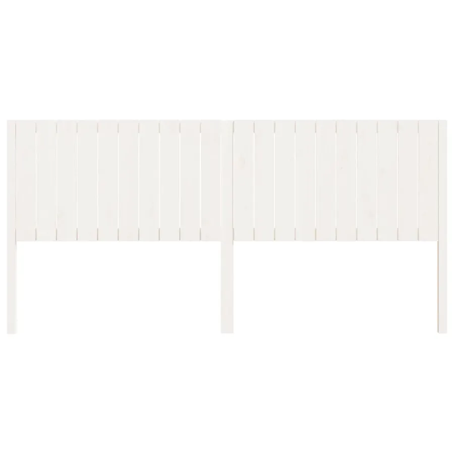 Tête de lit blanc 205,5x4x100 cm bois massif de pin - 3