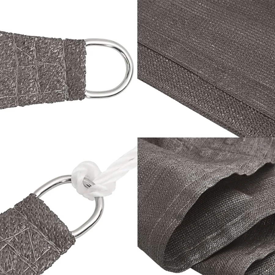 Voile d'ombrage 160 g/m² Anthracite 7x7 m PEHD - 7