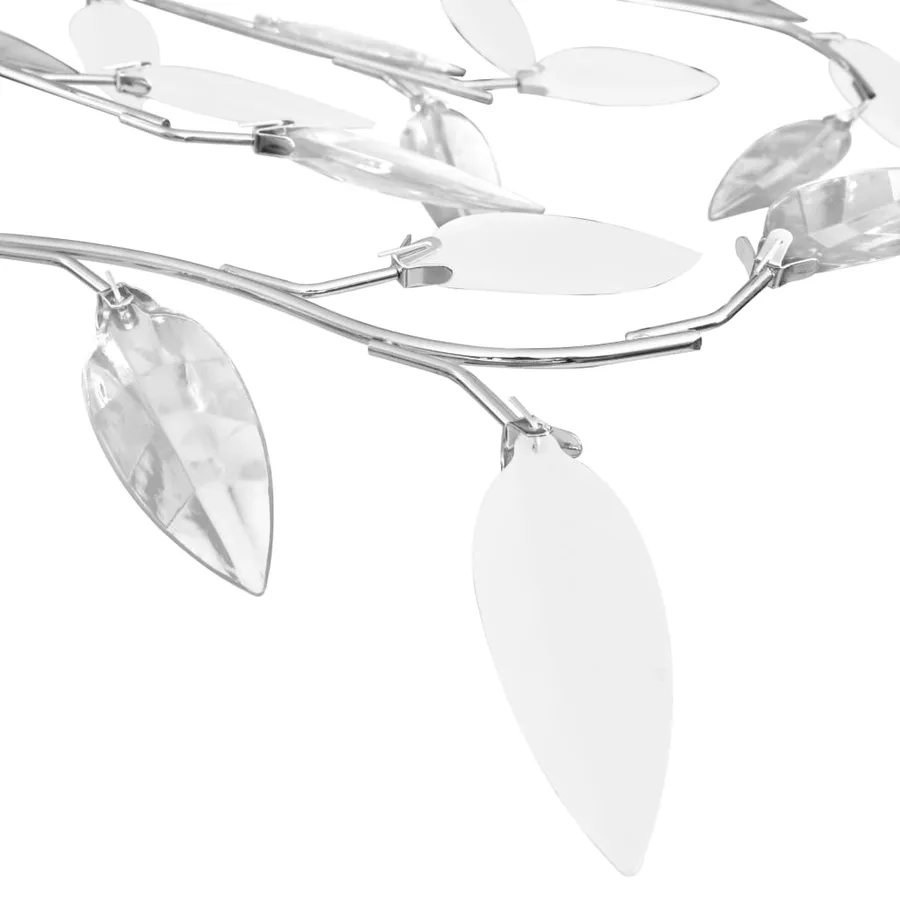 Plafonnier à bras feuille en cristal acrylique 5 ampoules E14 - 4