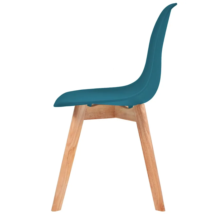 Chaises à manger lot de 6 Turquoise Plastique - 4