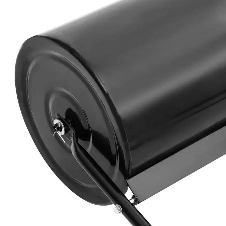 Rouleau à gazon à pousser de jardin noir 63 L fer - 4