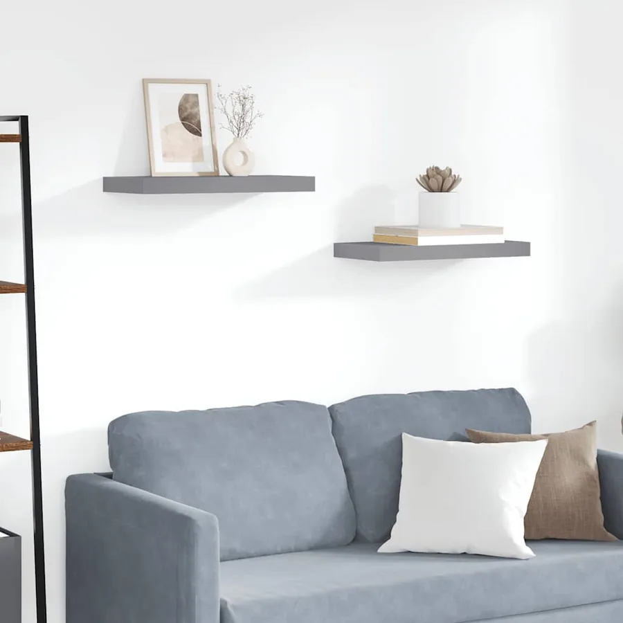 Étagère murale flottante gris 50x23,5x3,8 cm MDF