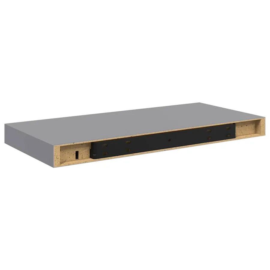 Étagère murale flottante gris 50x23,5x3,8 cm MDF - 8