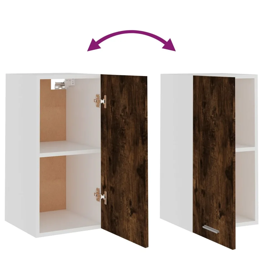 Armoire suspendue "Lyon" Chêne fumé 29,5 x 31 x 60 cm Bois d'ingénierie - 8