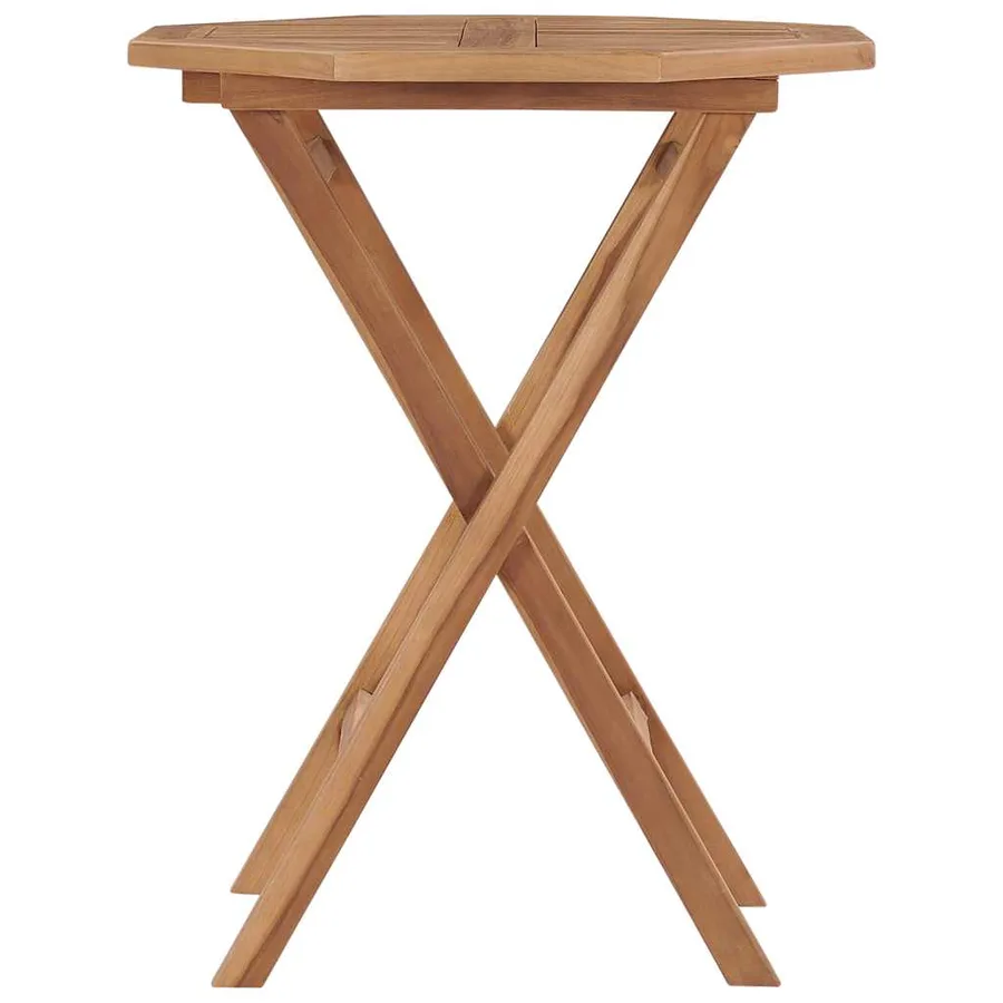 Table pliable de jardin 60x60x75 cm Bois de teck solide - 2