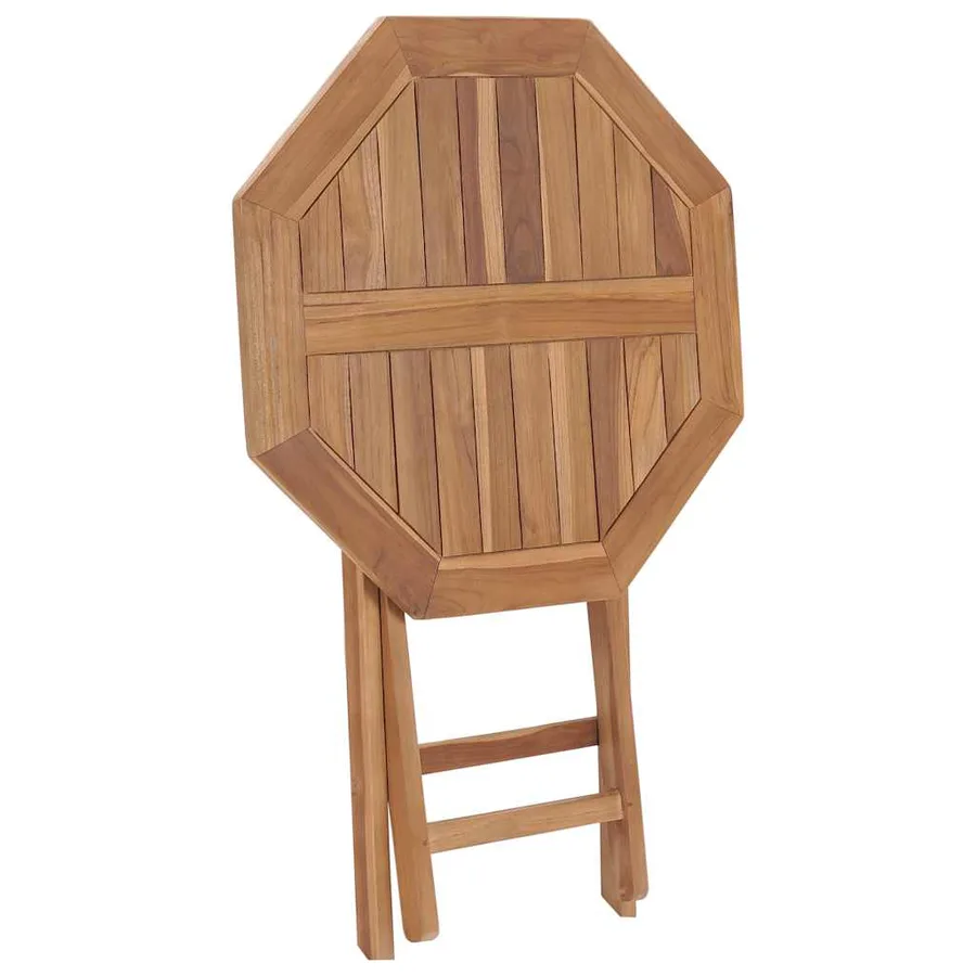 Table pliable de jardin 60x60x75 cm Bois de teck solide - 4