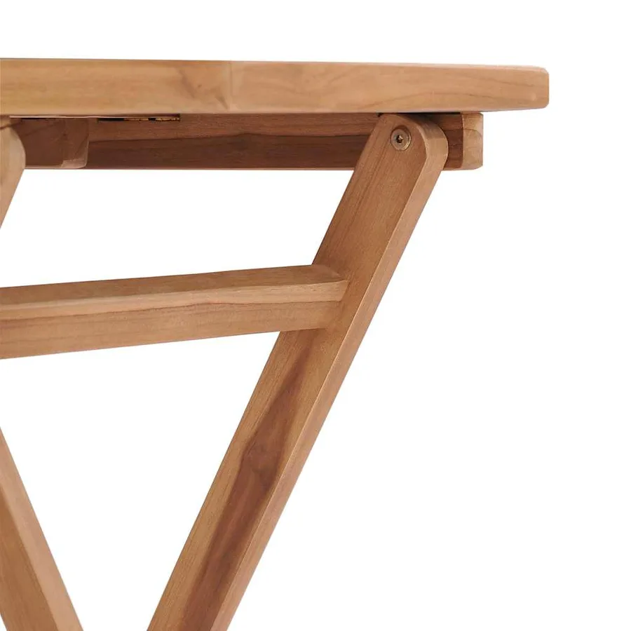 Table pliable de jardin 60x60x75 cm Bois de teck solide - 6